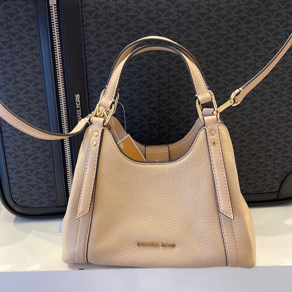 Michael Kors Women's Arlo Small Pebbled Leather Crossbody Bag Buff
NWT - Picture 13 of 16